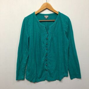 J Jill Women Long Sleeve Blouse Top Shirt Size Large Cotton B313 -2